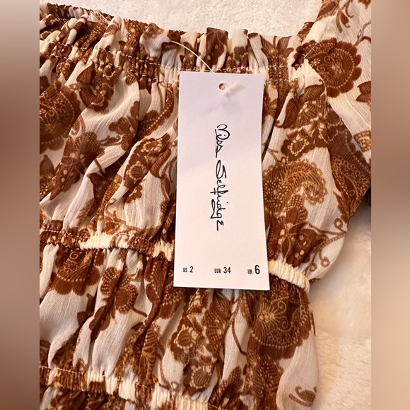 ASOS Women’s Puff Sleeve Floral Crop Top - Picture 3 of 5